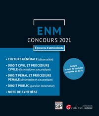 ENM - EPREUVES D'ADMISSIBILITE - OUVRAGE CONFORME AU CONCOURS 2021