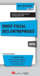 DROIT FISCAL DES ENTREPRISES 2019 - INTEGRE LA LOI DE FINANCES POUR 2019-TOUT SUR LES REGLES JURIDIQ