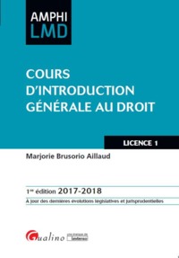 COURS D'INTRODUCTION GENERALE AU DROIT