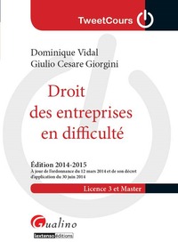 DROIT DES ENTREPRISES EN DIFFICULTÉ