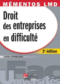 mémentos lmd - droit des entreprises en difficulté - 3ème édition