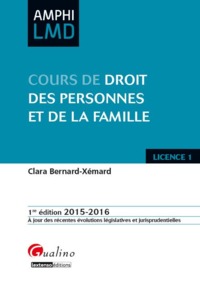 Cours de droit des personnes et de la famille