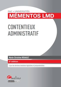 MEMENTOS LMD - CONTENTIEUX ADMINISTRATIF - 5EME EDITION