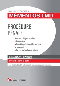 PROCÉDURE PÉNALE 2016-2017 - 17ÈME ÉDITION
