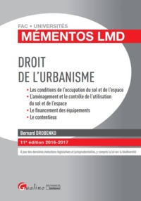 DROIT DE L'URBANISME 2016-2017 - 11ÈME ÉDITION