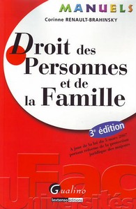 MANUEL - DROIT DES PERSONNES ET DE LA FAMILLE - 3EME EDITION - A JOUR DE LA LOI DU 5 MARS 2007 PORTA