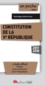 CONSTITUTION DE LA VE RÉPUBLIQUE 9EME EDITION
