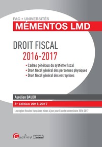 DROIT FISCAL 2016-2017 - 5ÈME ÉDITION