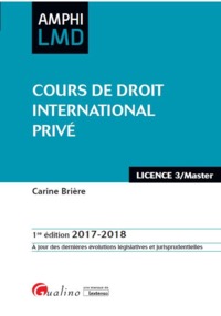 COURS DE DROIT INTERNATIONAL PRIVE