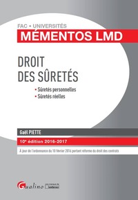 DROIT DES SÛRETÉS 2016-2017 - 10ÈME ÉDITION