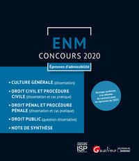 ENM - EPREUVES D'ADMISSIBILITE - OUVRAGE CONFORME AU CONCOURS 2020