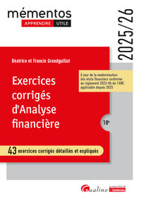 Exercices corrigés d'analyse financière
