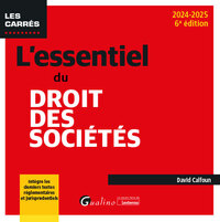 L'ESSENTIEL DU DROIT DES SOCIETES - INTEGRE LES DERNIERS TEXTES REGLEMENTAIRES ET JURISPRUDENTIELS