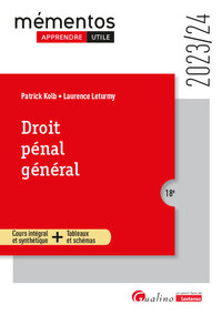 DROIT PENAL GENERAL - COURS INTEGRAL ET SYNTHETIQUE + TABLEAUX ET SCHEMAS