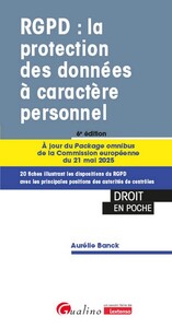 RGPD : la protection des données à caractère personnel