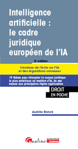 INTELLIGENCE ARTIFICIELLE : LE CADRE JURIDIQUE EUROPEEN DE L'IA - INTEGRE LE REGLEMENT DIGITAL OMNIB