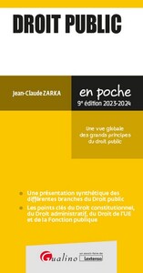 DROIT PUBLIC - UNE VUE GLOBALE DES GRANDS PRINCIPES DU DROIT PUBLIC