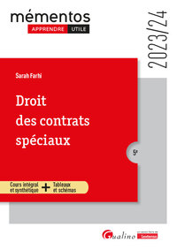 DROIT DES CONTRATS SPECIAUX - COURS INTEGRAL ET SYNTHETIQUE + TABLEAUX ET SCHEMAS