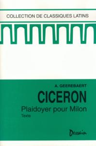 CICERON, PLAIDOYER POUR MILON TEXTE