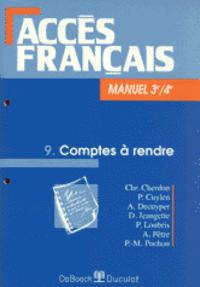 ACCES FRANCAIS 3/4  - 9 COMPTES A RENDRE