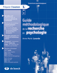 Guide méthodologique de la recherche en psychologie