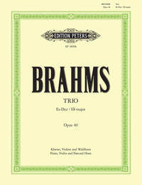 JOHANNES BRAHMS : TRIO OP.40 - EB MAJOR - VIOLIN, HORN AND PIANO - RECUEIL + CD