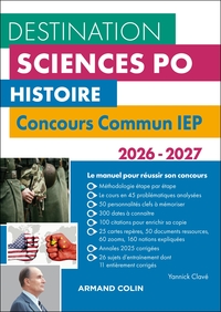 DESTINATION SCIENCES PO HISTOIRE - CONCOURS COMMUN IEP - 2026-2027