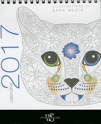 Calendrier de table Chats coloriage 2017