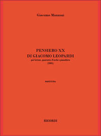 PENSIERO XX DI GIACOMO LEOPARDI CHANT