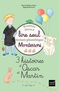 COFFRET PREMIERS LIVRES A LIRE SEUL - 3 HISTOIRES D'OSCAR ET MARTIN - NIVEAU 3 PEDAGOGIE MONTESSORI