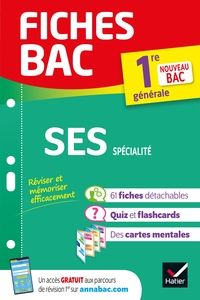 FICHES BAC - SES 1RE GENERALE (SPECIALITE) - TOUT LE PROGRAMME EN FICHES DE REVISION DETACHABLES