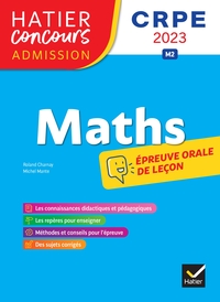 MATHEMATIQUES - CRPE 2023 - EPREUVE ORALE D'ADMISSION