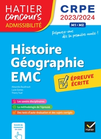 HISTOIRE-GEOGRAPHIE-EMC- CRPE 2023-2024 - EPREUVE ECRITE D'ADMISSIBILITE