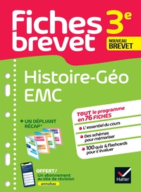 Fiches brevet Histoire-Géographie EMC 3e Brevet 2024