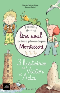 COFFRET PREMIERS LIVRES A LIRE SEUL - 3 HISTOIRES DE VICTOR ET ADA - NIVEAU 3+ PEDAGOGIE MONTESSORI