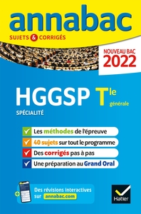 Annales du bac Annabac 2022 HGGSP Tle générale (spécialité)