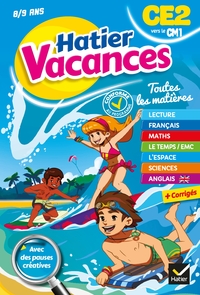 Cahier de vacances 2019 du CE2 vers le CM1 8/9 ans