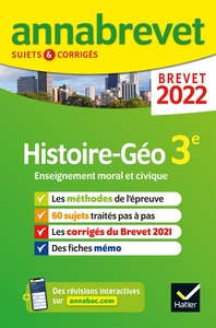 Annales du brevet Annabrevet 2022 Histoire-géographie EMC 3e