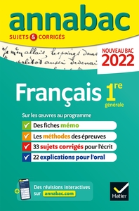 Annales du bac Annabac 2022 Français 1re générale