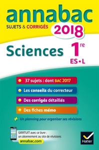 Annales Annabac 2018 Sciences 1re ES, L