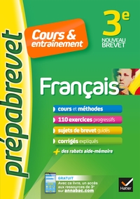 FRANCAIS 3E - PREPABREVET COURS & ENTRAINEMENT - COURS, METHODES ET EXERCICES PROGRESSIFS