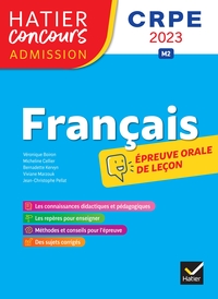 FRANCAIS - CRPE 2023 - EPREUVE ORALE D'ADMISSION