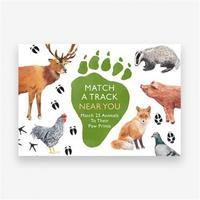 MATCH A TRACK NEAR YOU MATCH 25 ANIMALS TO THEIR PAW PRINTS /ANGLAIS