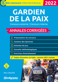 Gardien de la paix – Annales corrigées