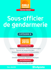 Sous-officier de gendarmerie concours 2018