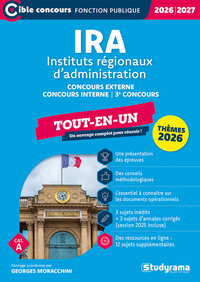 Concours des IRA – Tout-en-un (Catégorie A – Concours 2026-2027)