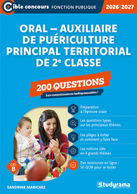 Oral auxiliaire de puériculture principal territorial de 2e classe – 200 questions (Catégorie B – Concours 2026-2027)