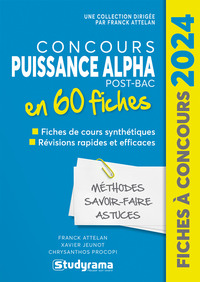 FICHES A CONCOURS - CONCOURS PUISSANCE ALPHA EN 60 FICHES - 2024