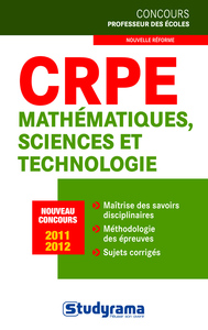 CRPE Mathématiques, sciences et technologie