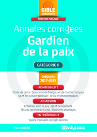 Annales corrigées gardien de la paix